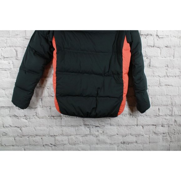 LL Bean Black Orange Polyester Outer Shell Down Hooded Puffer Jacket L - Picture 8 of 10